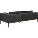Burr Serbia Black Leather Sofa
